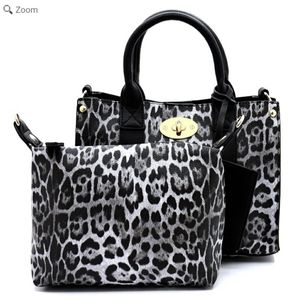 Leopard 3-in-1 Boxy Satchel